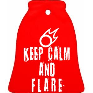 FF14 Black Mage Keep Calm And Flare Ceramic Bell Ornament