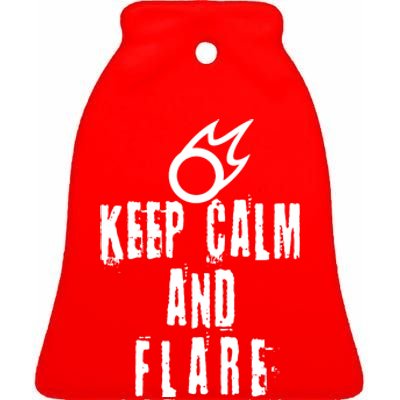 FF14 Black Mage Keep Calm And Flare Ceramic Bell Ornament