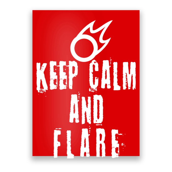 FF14 Black Mage Keep Calm And Flare Poster