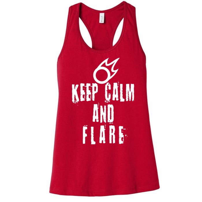 FF14 Black Mage Keep Calm And Flare Women's Racerback Tank