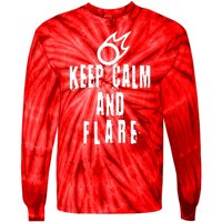 FF14 Black Mage Keep Calm And Flare Tie-Dye Long Sleeve Shirt