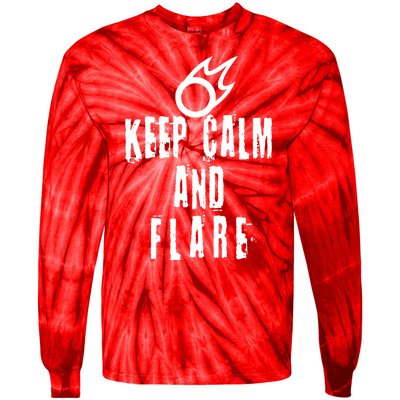 FF14 Black Mage Keep Calm And Flare Tie-Dye Long Sleeve Shirt