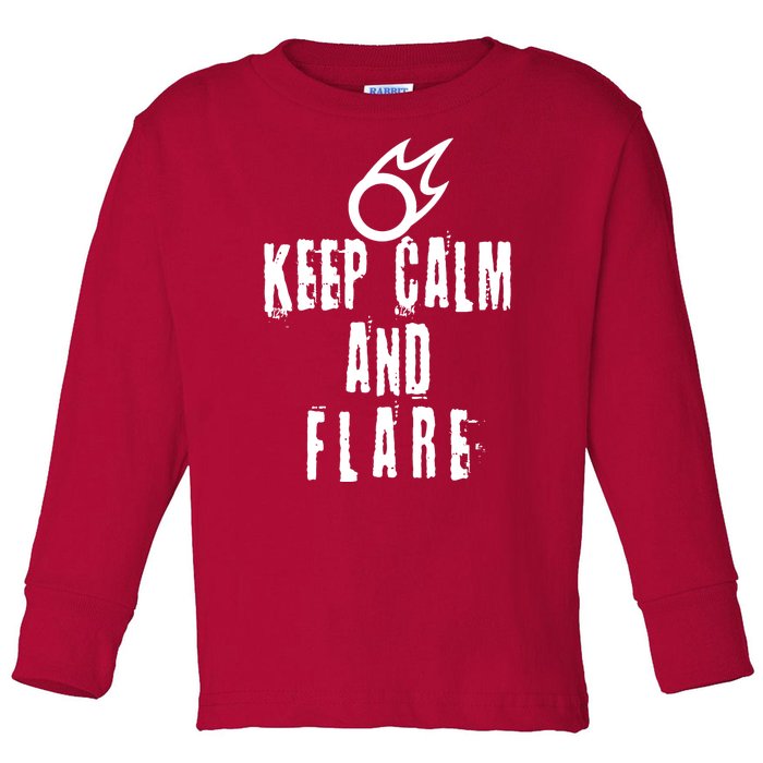 FF14 Black Mage Keep Calm And Flare Toddler Long Sleeve Shirt