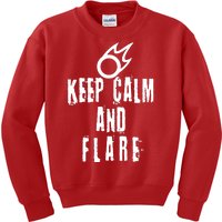 FF14 Black Mage Keep Calm And Flare Kids Sweatshirt