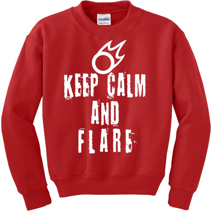 FF14 Black Mage Keep Calm And Flare Kids Sweatshirt