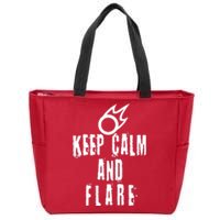 FF14 Black Mage Keep Calm And Flare Zip Tote Bag