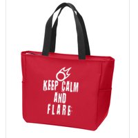 FF14 Black Mage Keep Calm And Flare Zip Tote Bag