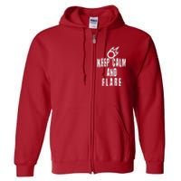 FF14 Black Mage Keep Calm And Flare Full Zip Hoodie