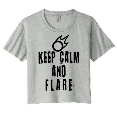 FF14 Black Mage Keep Calm And Flare Women's Crop Top Tee