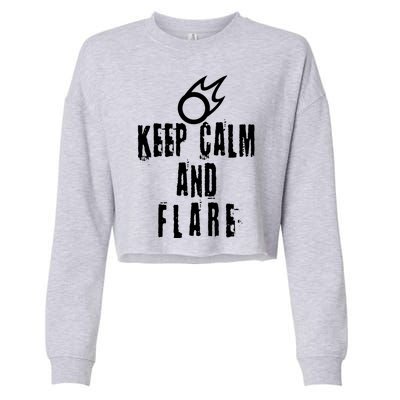 FF14 Black Mage Keep Calm And Flare Cropped Pullover Crew