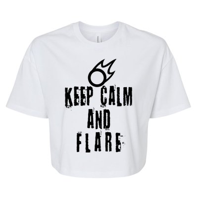 FF14 Black Mage Keep Calm And Flare Bella+Canvas Jersey Crop Tee