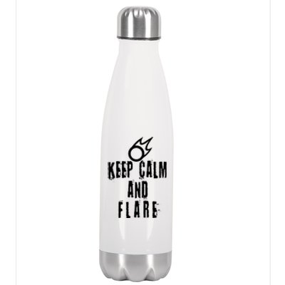 FF14 Black Mage Keep Calm And Flare Stainless Steel Insulated Water Bottle