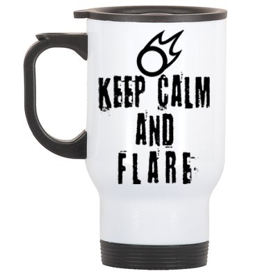 FF14 Black Mage Keep Calm And Flare Stainless Steel Travel Mug