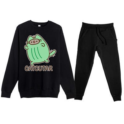 FF14 Cats Catcatar Premium Crewneck Sweatsuit Set