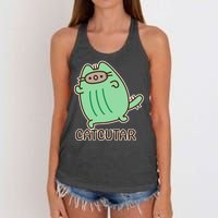 FF14 Cats Catcatar Women's Knotted Racerback Tank