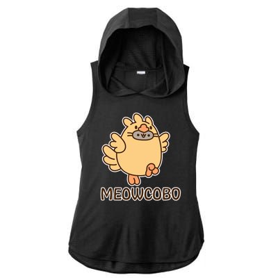 FF14 Cats Meowcobo Ladies PosiCharge Tri-Blend Wicking Draft Hoodie Tank