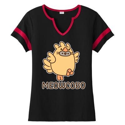 FF14 Cats Meowcobo Ladies Halftime Notch Neck Tee