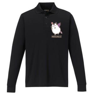 FF14 Cats Mewgle Performance Long Sleeve Polo