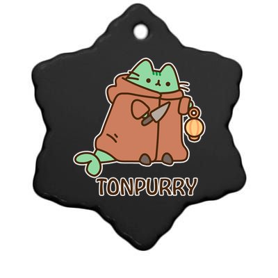 FF14 Cats Tonpurry Ceramic Star Ornament