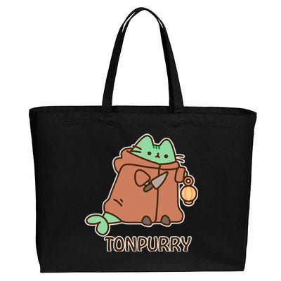 FF14 Cats Tonpurry Cotton Canvas Jumbo Tote