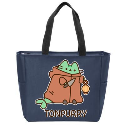 FF14 Cats Tonpurry Zip Tote Bag