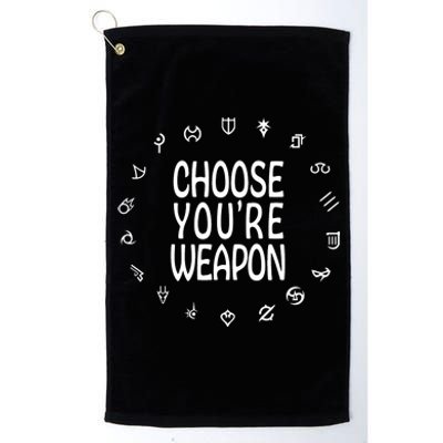 FF14 Class Icons Choose Your Weapons Platinum Collection Golf Towel