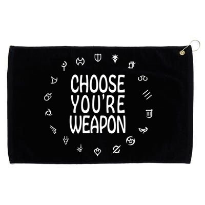 FF14 Class Icons Choose Your Weapons Grommeted Golf Towel