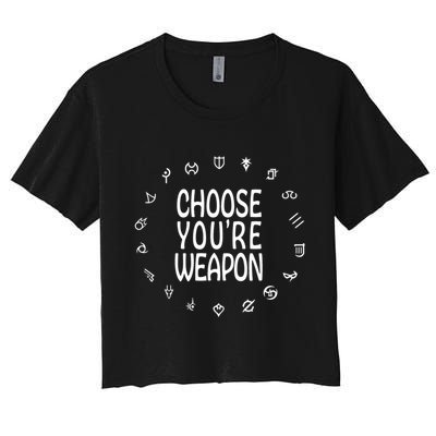 FF14 Class Icons Choose Your Weapons Crop Top