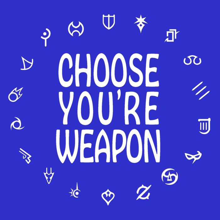 FF14 Class Icons Choose Your Weapons Sweatshirt