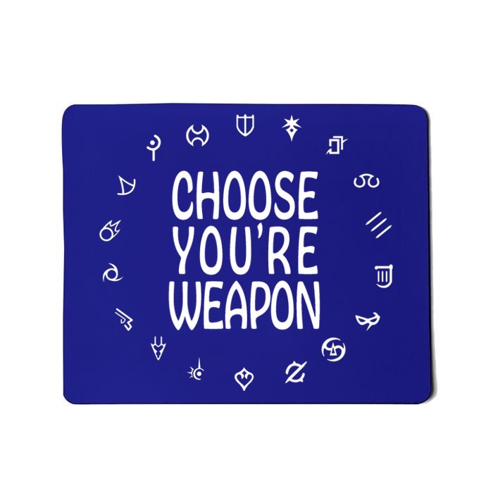 FF14 Class Icons Choose Your Weapons Mousepad