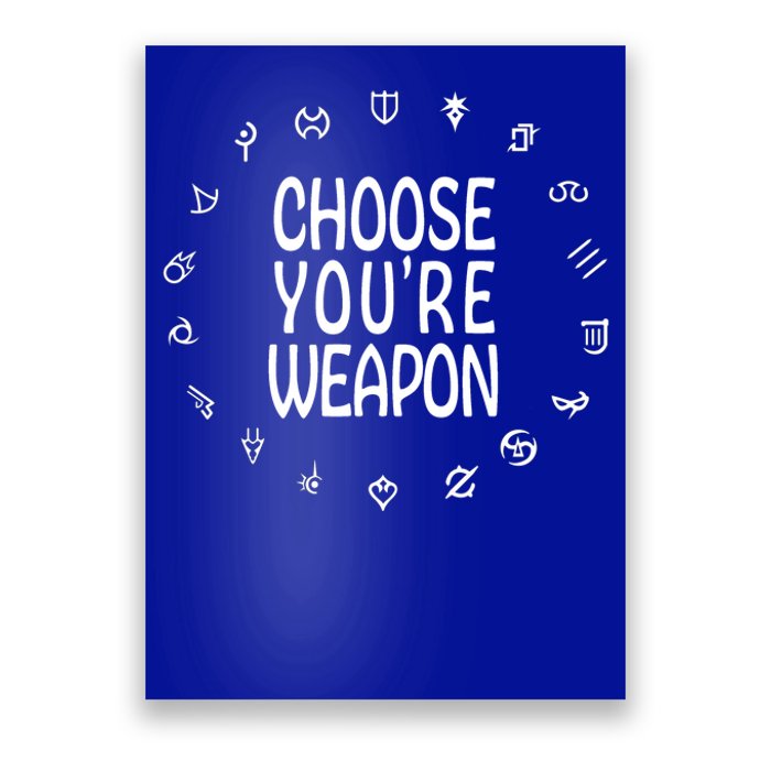 FF14 Class Icons Choose Your Weapons Poster