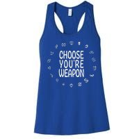 FF14 Class Icons Choose Your Weapons Women's Racerback Tank