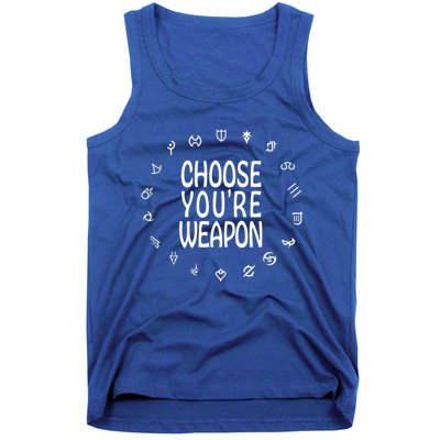 FF14 Class Icons Choose Your Weapons Tank Top