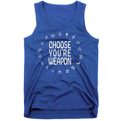 FF14 Class Icons Choose Your Weapons Tank Top