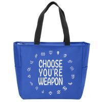 FF14 Class Icons Choose Your Weapons Zip Tote Bag