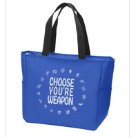 FF14 Class Icons Choose Your Weapons Zip Tote Bag