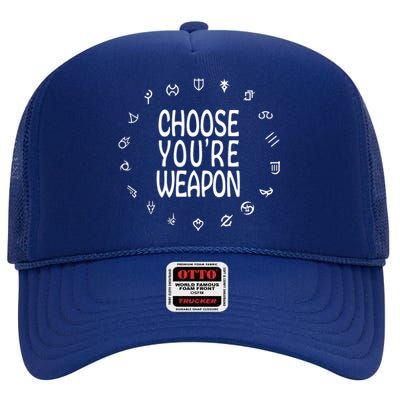 FF14 Class Icons Choose Your Weapons High Crown Mesh Back Trucker Hat