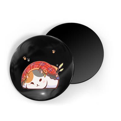 FF14 Fat Lazy Cat Magnet
