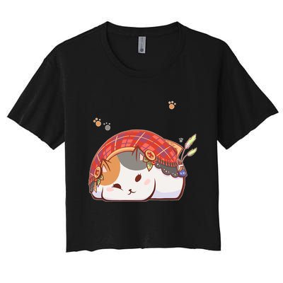 FF14 Fat Lazy Cat Crop Top