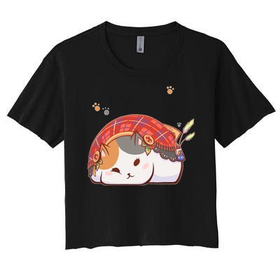 FF14 Fat Lazy Cat Women's Crop Top Tee