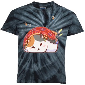 FF14 Fat Lazy Cat Kids Tie-Dye T-Shirt