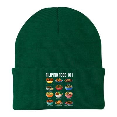 Filipino Food 101 Popular Pinoy Food Funny Cool Filipino Knit Cap Winter Beanie