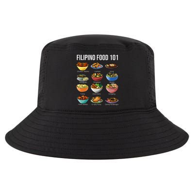 Filipino Food 101 Popular Pinoy Food Funny Cool Filipino Cool Comfort Performance Bucket Hat