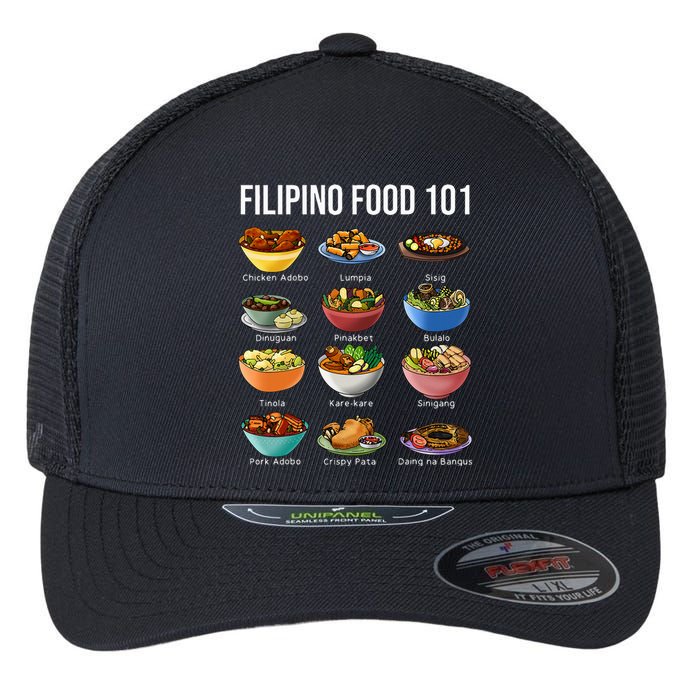 Filipino Food 101 Popular Pinoy Food Funny Cool Filipino Flexfit Unipanel Trucker Cap