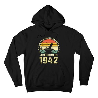 Fishing Fisherman 1942 80th Birthday Gift For 80 Year Old Hoodie