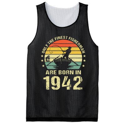 Fishing Fisherman 1942 80th Birthday Gift For 80 Year Old Mesh Reversible Basketball Jersey Tank