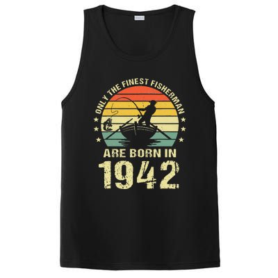 Fishing Fisherman 1942 80th Birthday Gift For 80 Year Old PosiCharge Competitor Tank