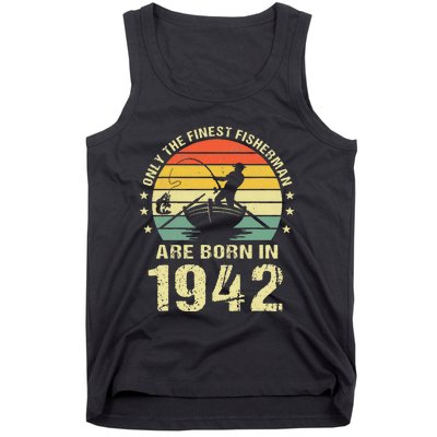 Fishing Fisherman 1942 80th Birthday Gift For 80 Year Old Tank Top