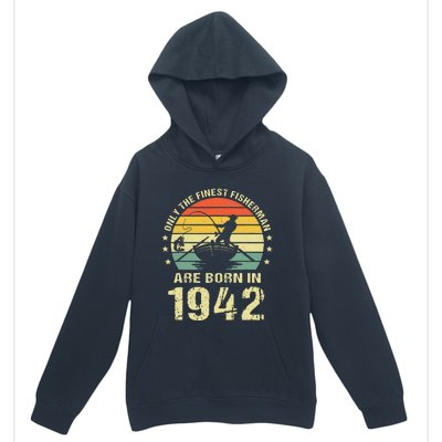 Fishing Fisherman 1942 80th Birthday Gift For 80 Year Old Urban Pullover Hoodie