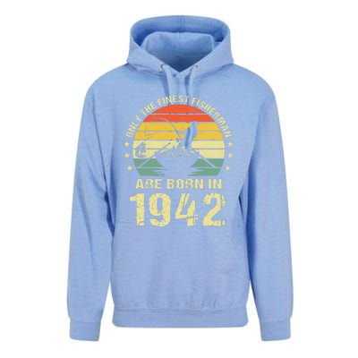 Fishing Fisherman 1942 80th Birthday Gift For 80 Year Old Unisex Surf Hoodie